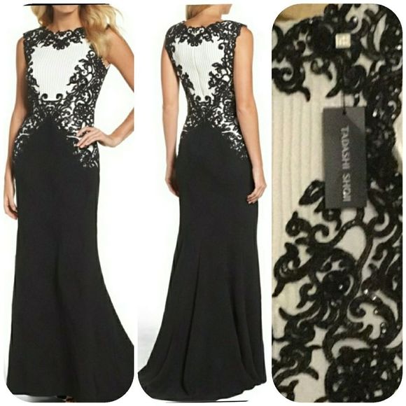Tadashi Shoji Sequin Embroidered  Textured… - Picture 2 of 8